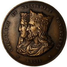 France, Medal, Hôpitaux Civils de Lyon, Childebert, Medicine, Schmitt, MS(63)
