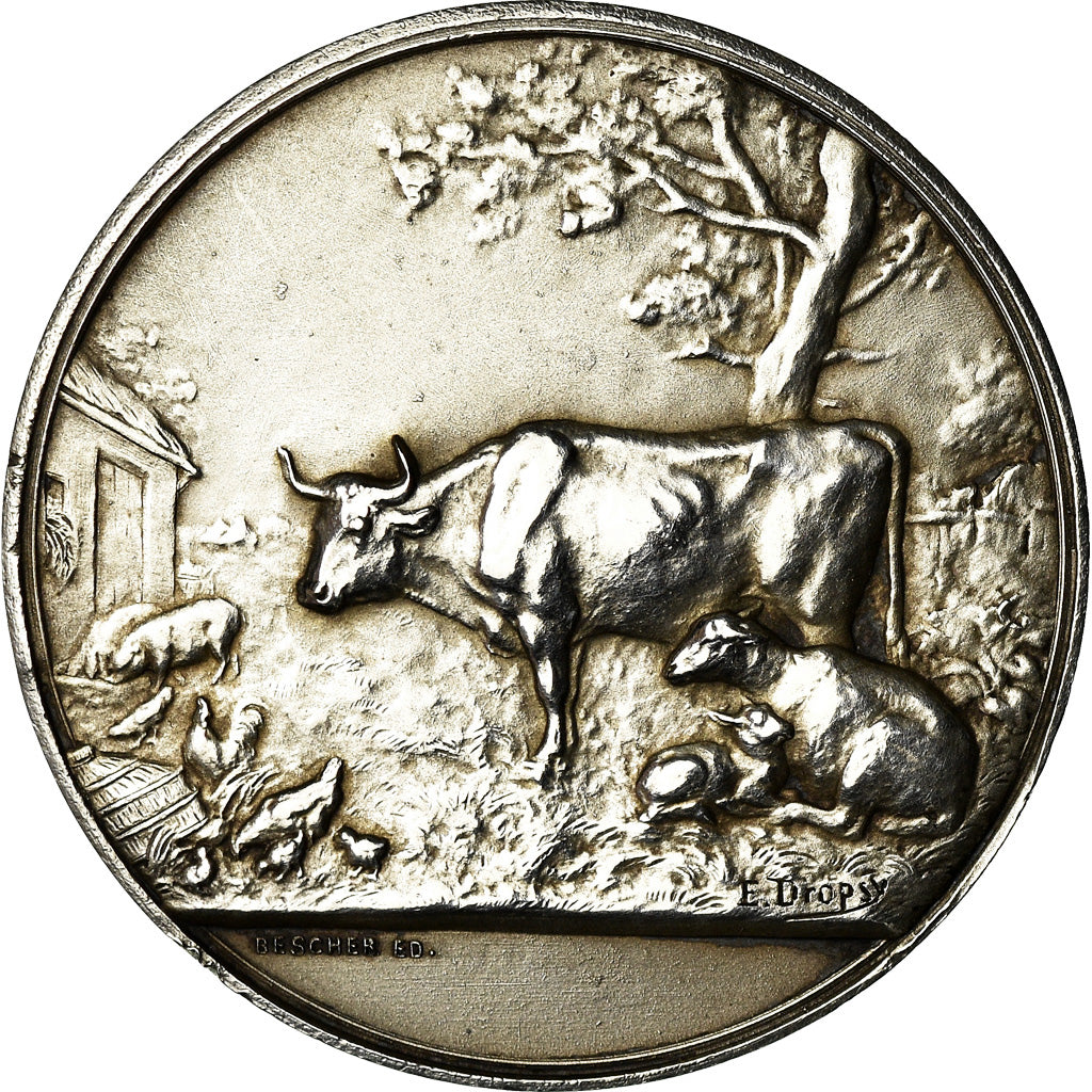 France, Medal, Institut Agricole de Beauvais, Dropsy, MS(64), Copper Plated