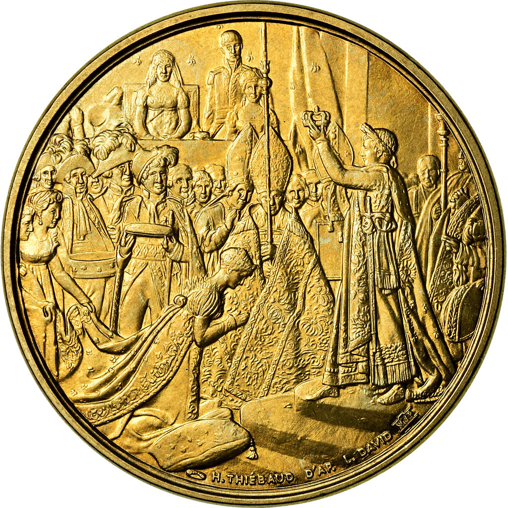 França, Medal, Le sacre de Napoléon Ier par Pie VII, Thiébaud, MS(63), Bronze