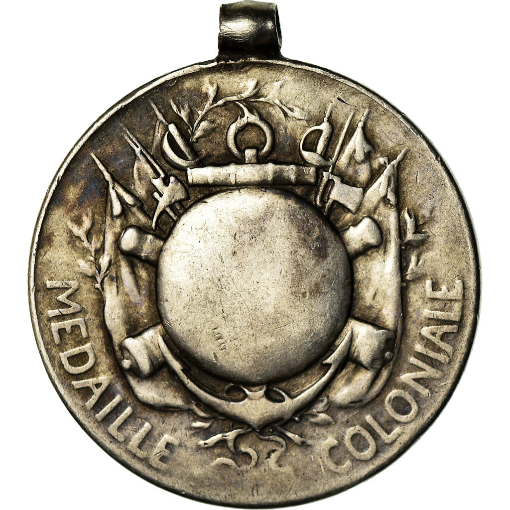 France, Medal, Médaille Coloniale, History, Lemaire, VF(20-25), Silver