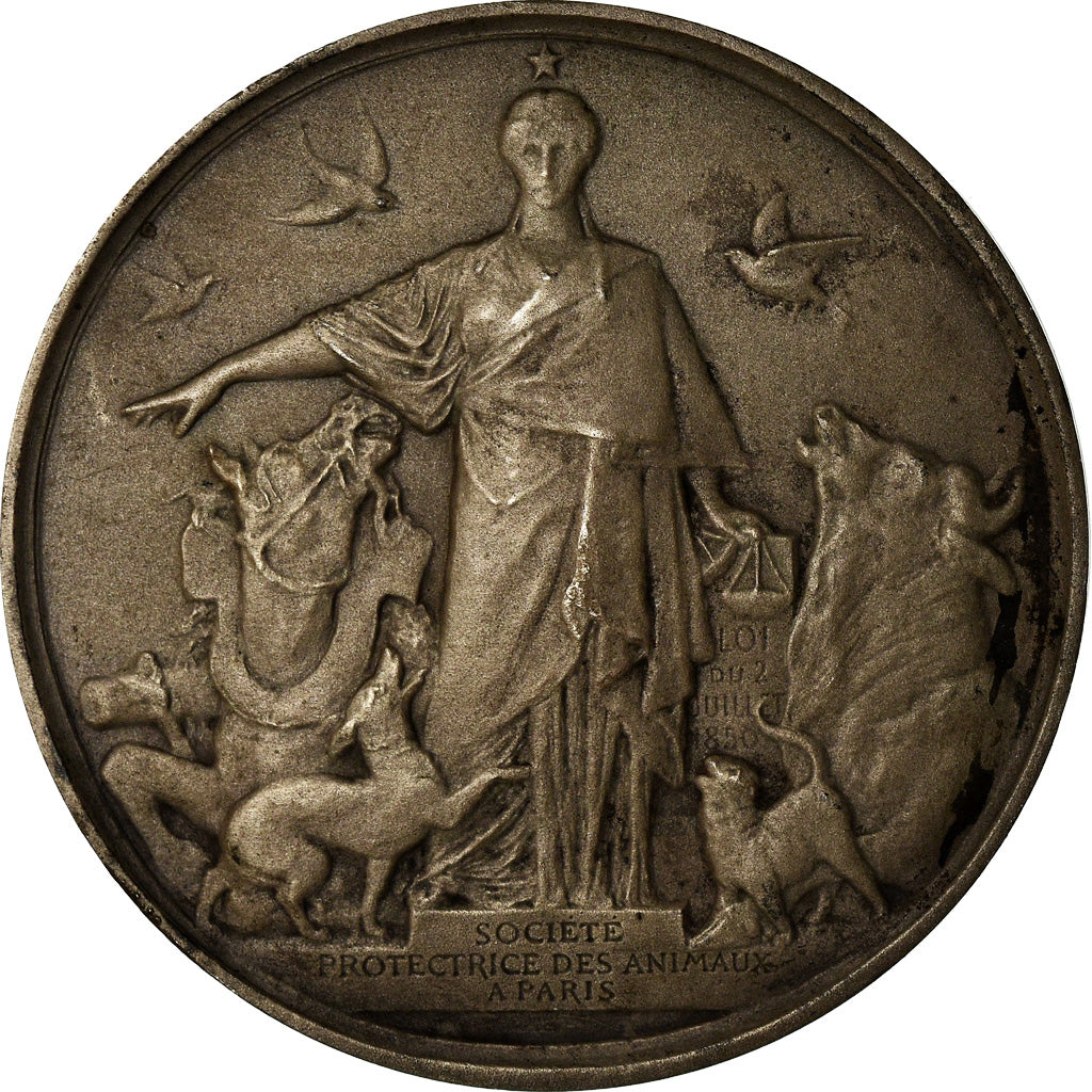France, Medal, SPA, Enseignement, Mr Herbomel Henri, 1911, AU(55-58), Silver