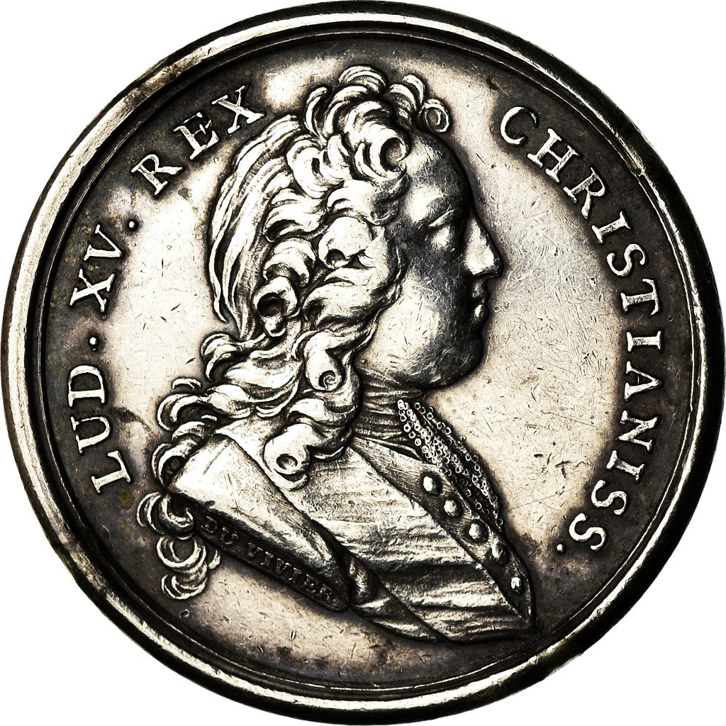 France, Médaille, Louis XV, Mariage du Roi avec Marie  Leszczynska, 1725