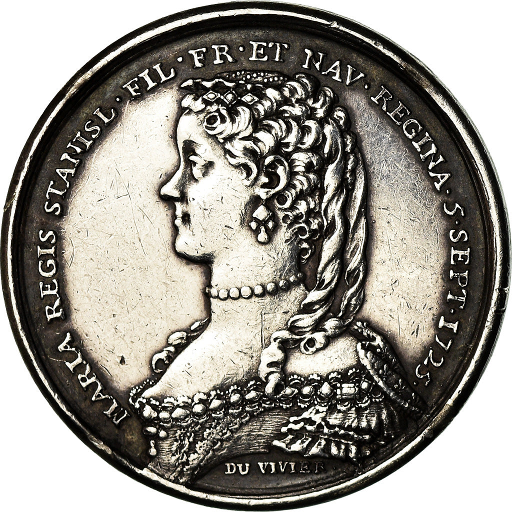 France, Médaille, Louis XV, Mariage du Roi avec Marie  Leszczynska, 1725