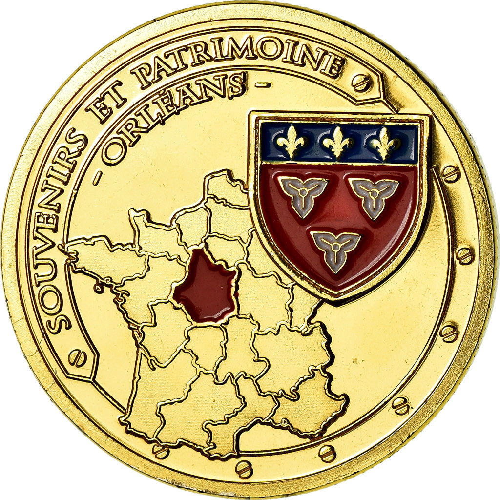 France, Token, Jeanne d'Arc, Orléans, MS(65-70), Copper Gilt