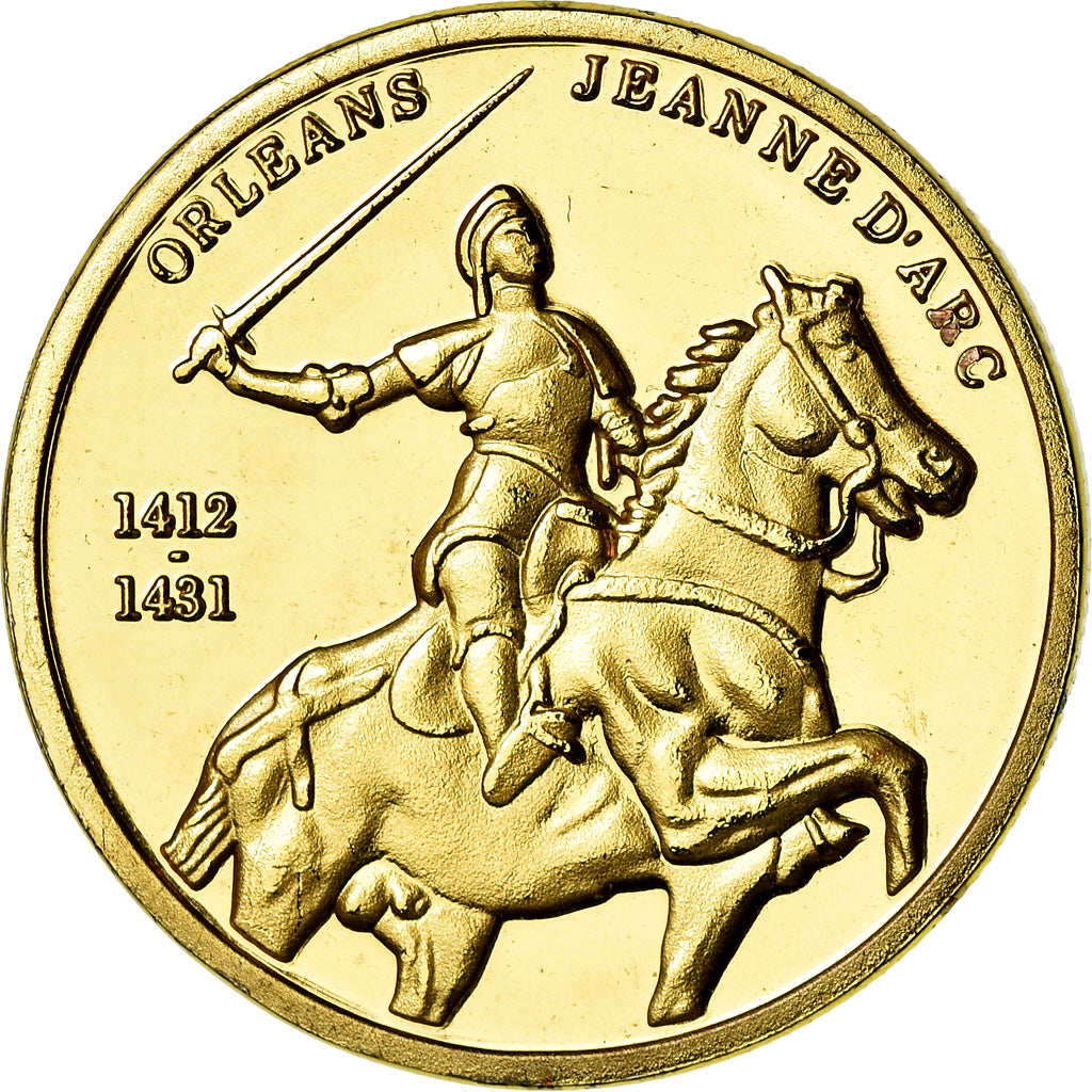 France, Token, Jeanne d'Arc, Orléans, MS(65-70), Copper Gilt