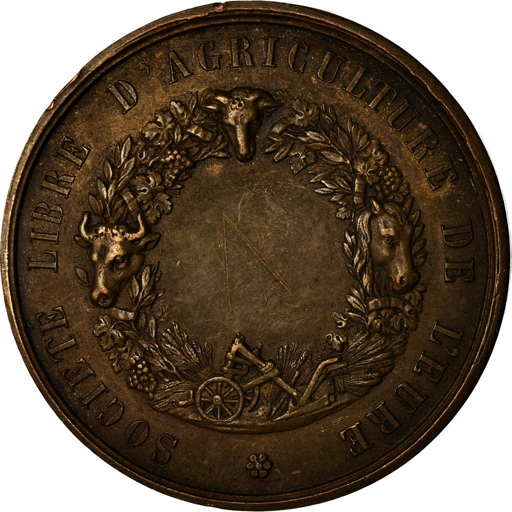 Frankrijk, Medaille, Société Libre d'Agriculture de l'Eure, De Longueil, ZF+