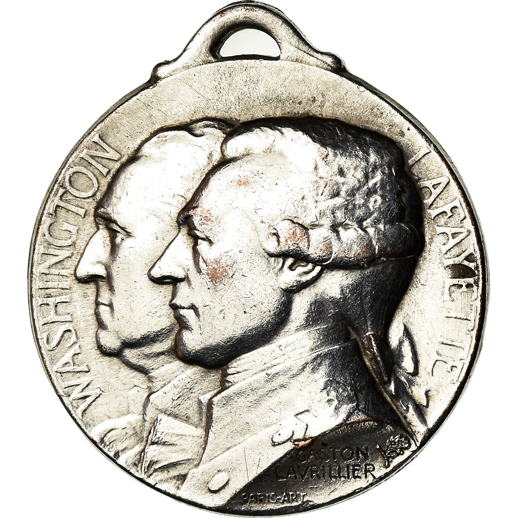 Frankreich, Medaille, Journée de Paris, 1917, Washington and Lafayette, 1917