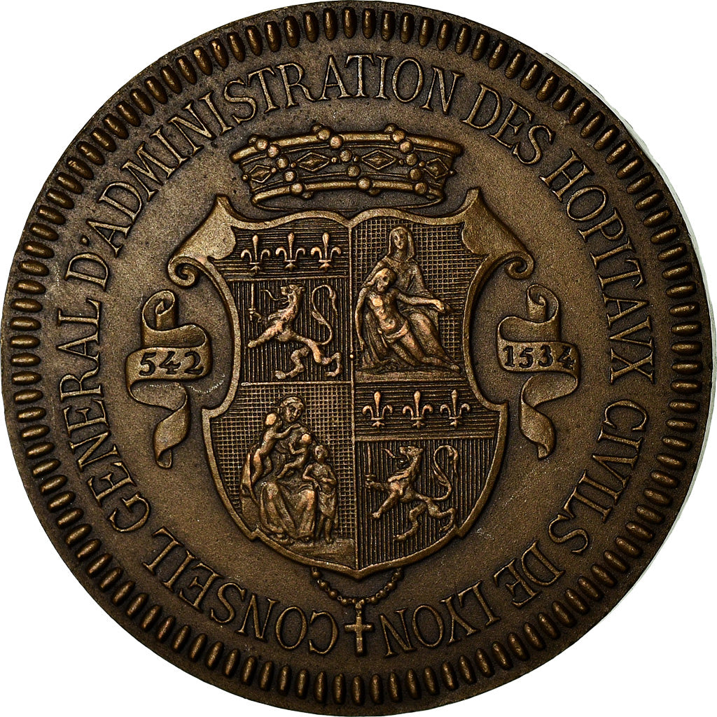 Frankrijk, Medaille, Hôpitaux Civils de Lyon, Childebert, Medicine, Dantzell