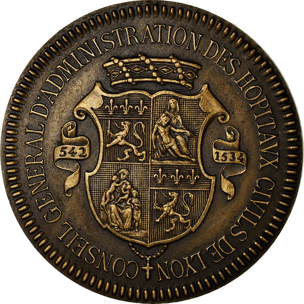 Frankrijk, Medaille, Hôpitaux Civils de Lyon, Childebert, Medicine, Dantzell