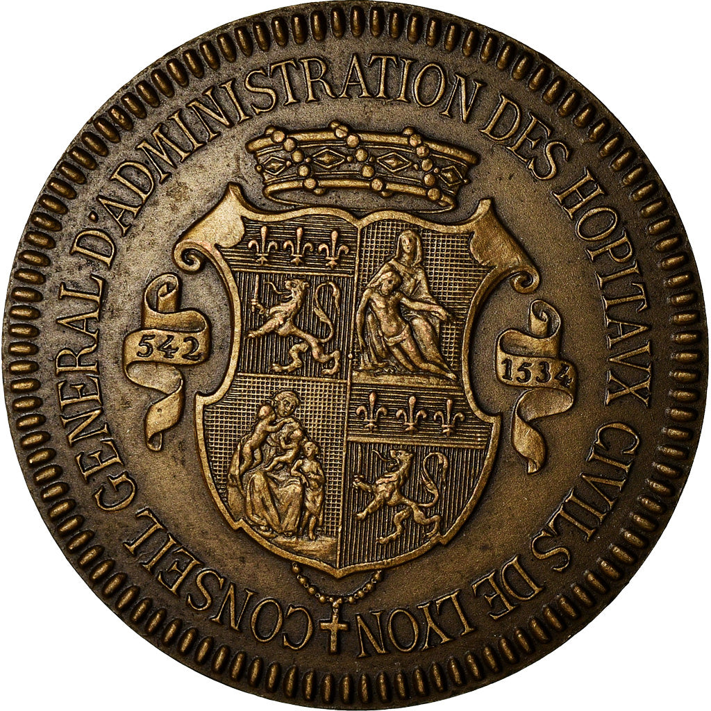 Francja, Medal, Hôpitaux Civils de Lyon, Childebert, Medycyna, Dantzell