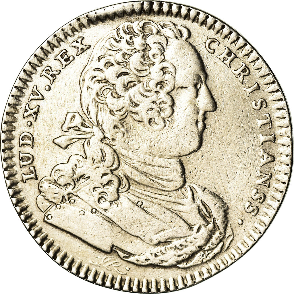 Francia, Token, Louis XV, Trésor Royal, Chambre du Trésor, 1734, Duvivier