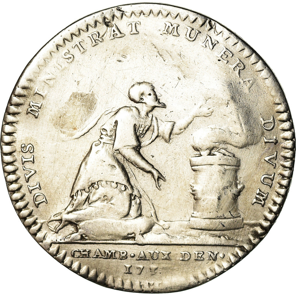 France, Token, Louis XV, Chambre aux Deniers, 1737, VF(20-25), Silver