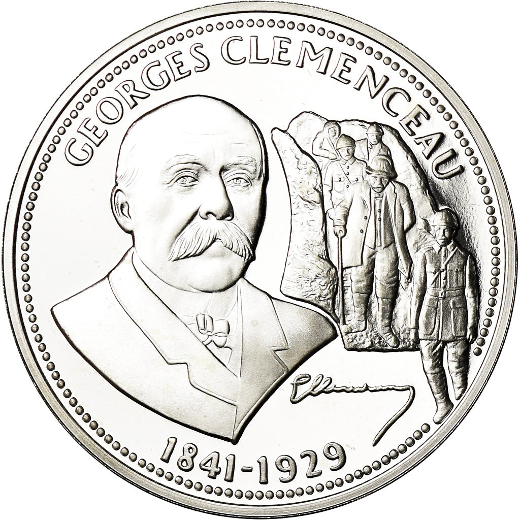 Francja, Medal, Georges Clemenceau, Polityka, społeczeństwo, wojna, MS(65-70)