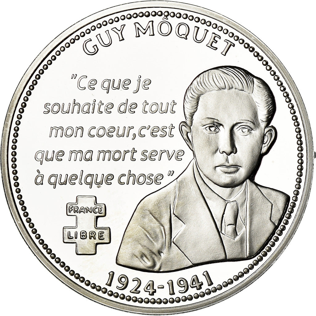 France, Medal, Seconde Guerre Mondiale, Guy Moquet, MS(65-70), Silver