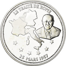 France, Médaille, Le Traité de Rome, Politics, Society, War, FDC, Argent