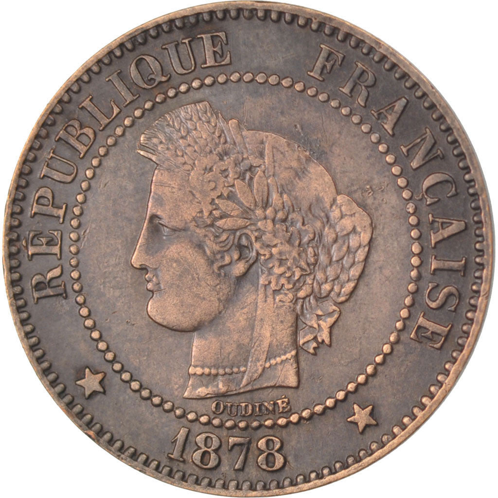Monnaie, France, Cérès, 2 Centimes, 1878, Paris, TTB, Bronze, Gadoury:105