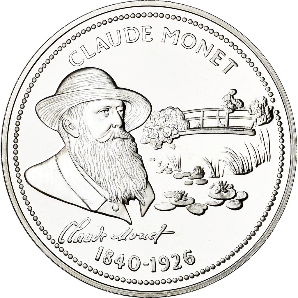 France, Medal, Peinture, Claude Monet, MS(65-70), Silver