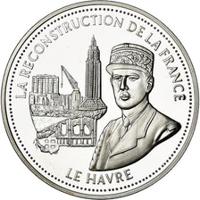 Frankrijk, Medaille, De Gaulle, La Reconstruction de la France, FDC, Zilver