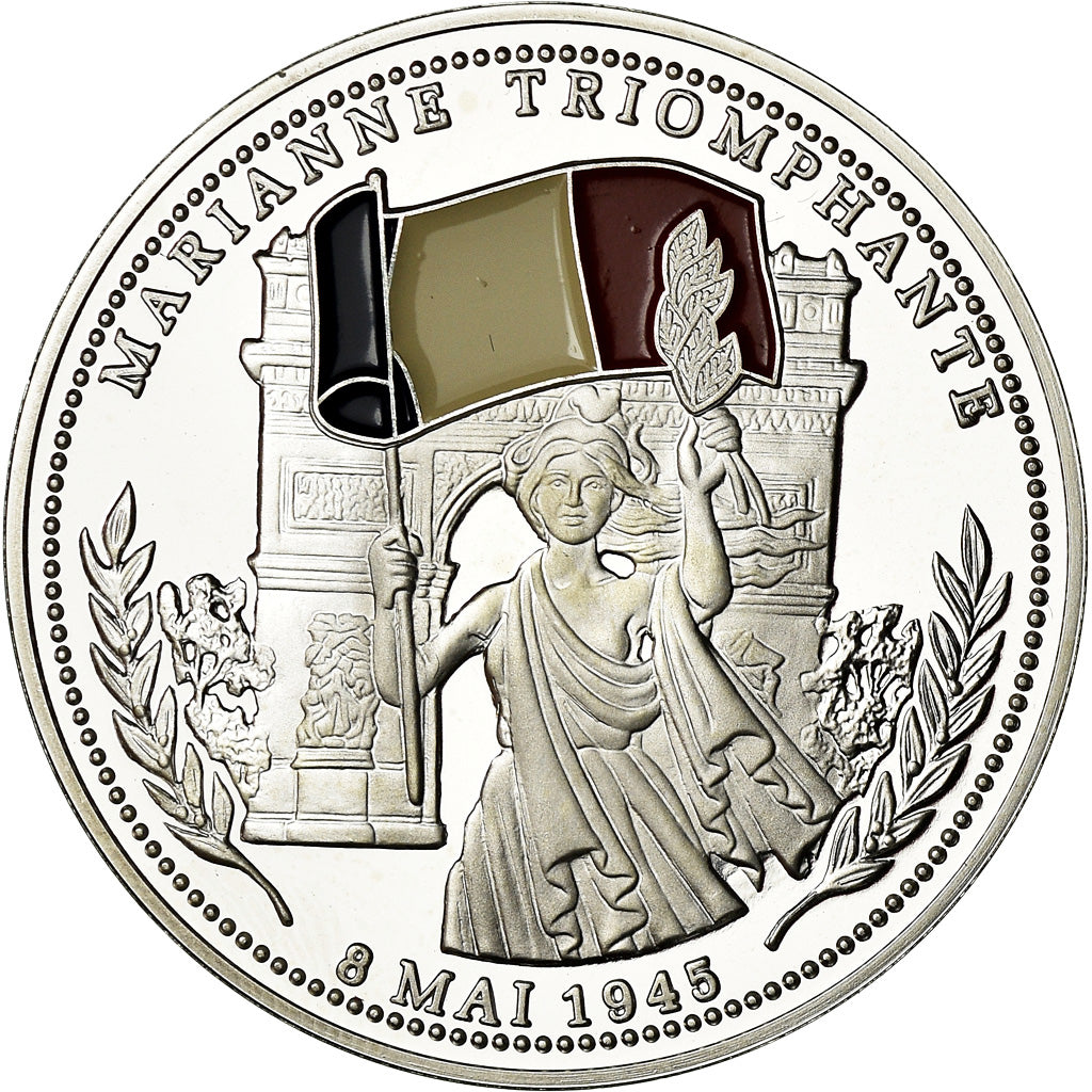 France, Medal, Seconde Guerre Mondiale, Marianne Triomphante, MS(65-70), Silver