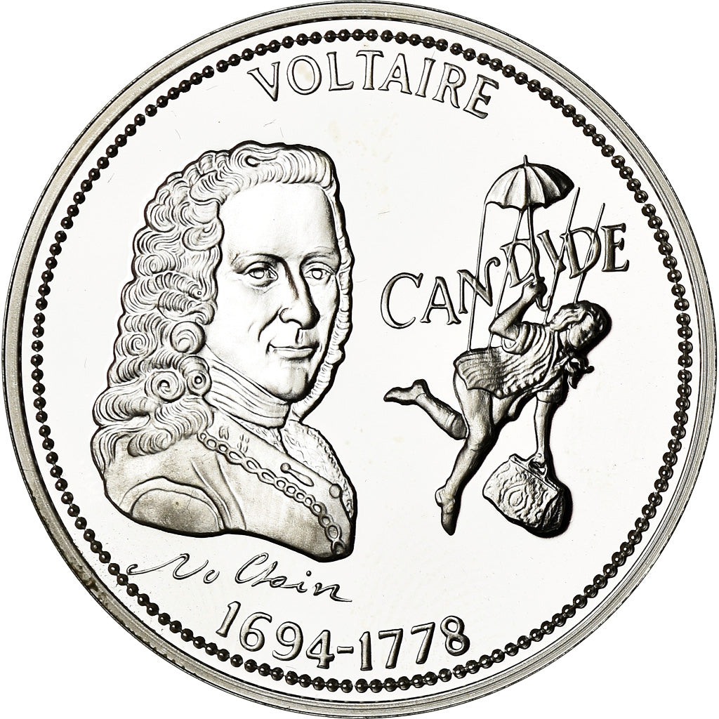 Frankreich, Medaille, Voltaire, History, STGL, Silber