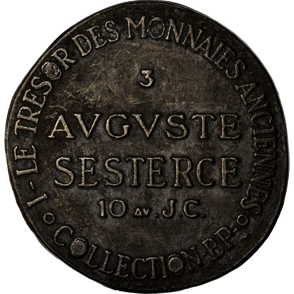França, Token, Collection BP, Sesterce d'Auguste, MS(63), Cobre