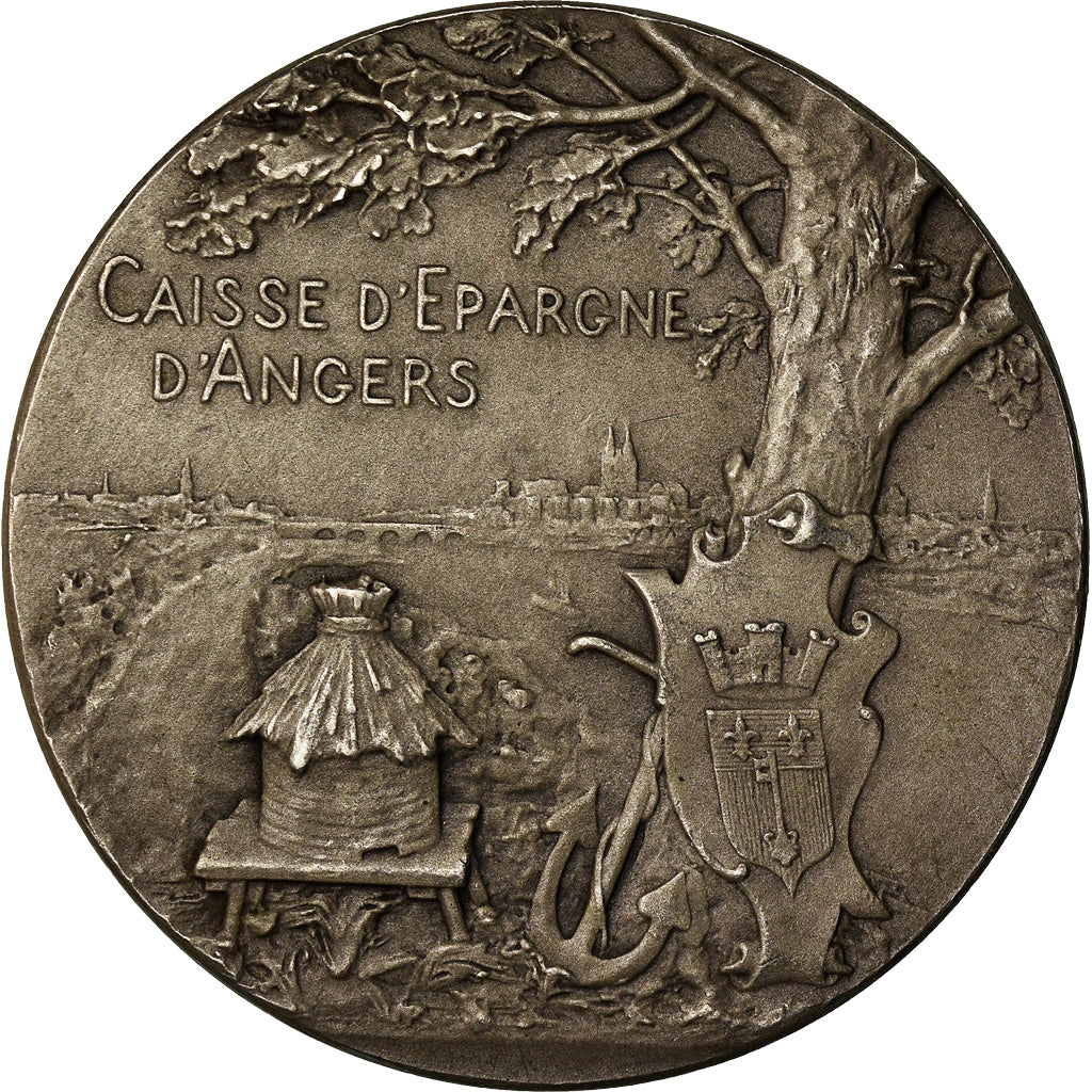 France, Medal, Savings Bank, Caisse d'Épargne d'Angers, Patey, MS(60-62)