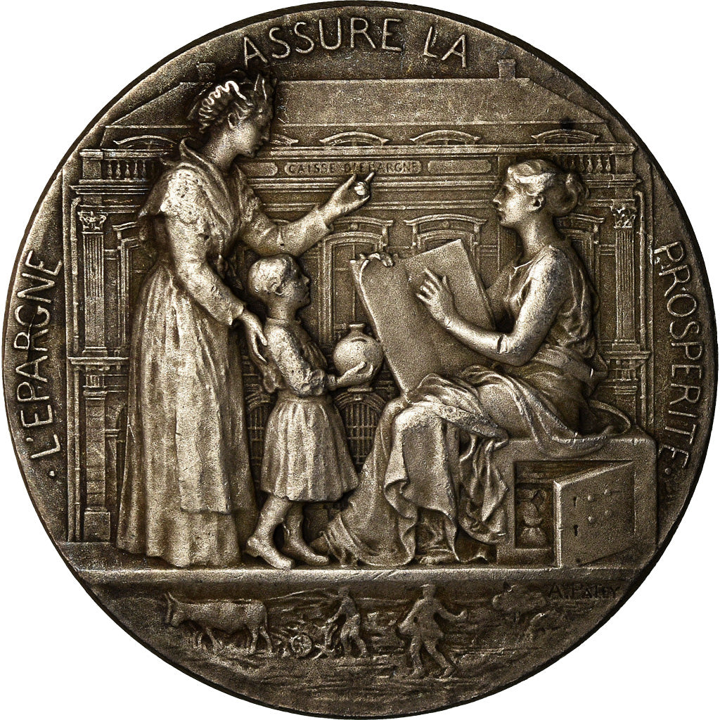 France, Medal, Savings Bank, Caisse d'Épargne d'Angers, Patey, MS(60-62)