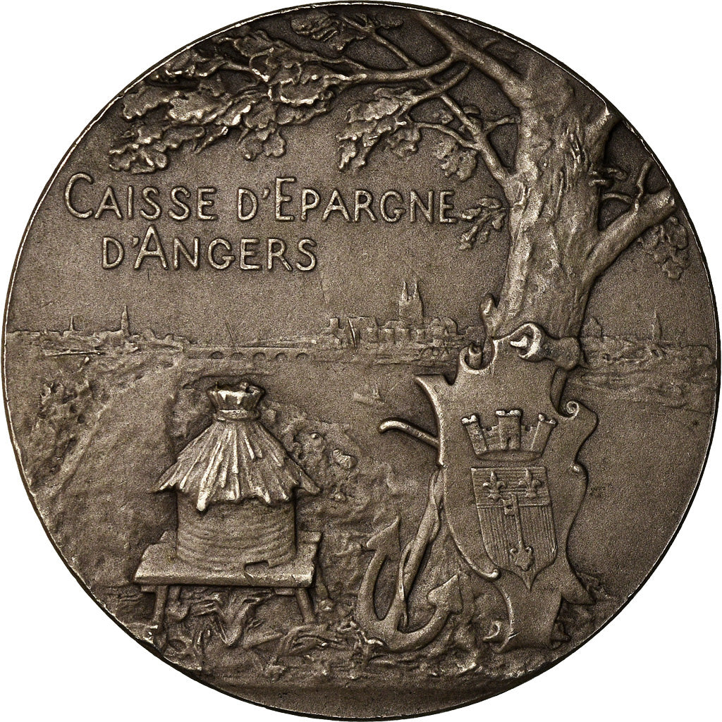 France, Medal, Savings Bank, Caisse d'Épargne d'Angers, Patey, MS(60-62)