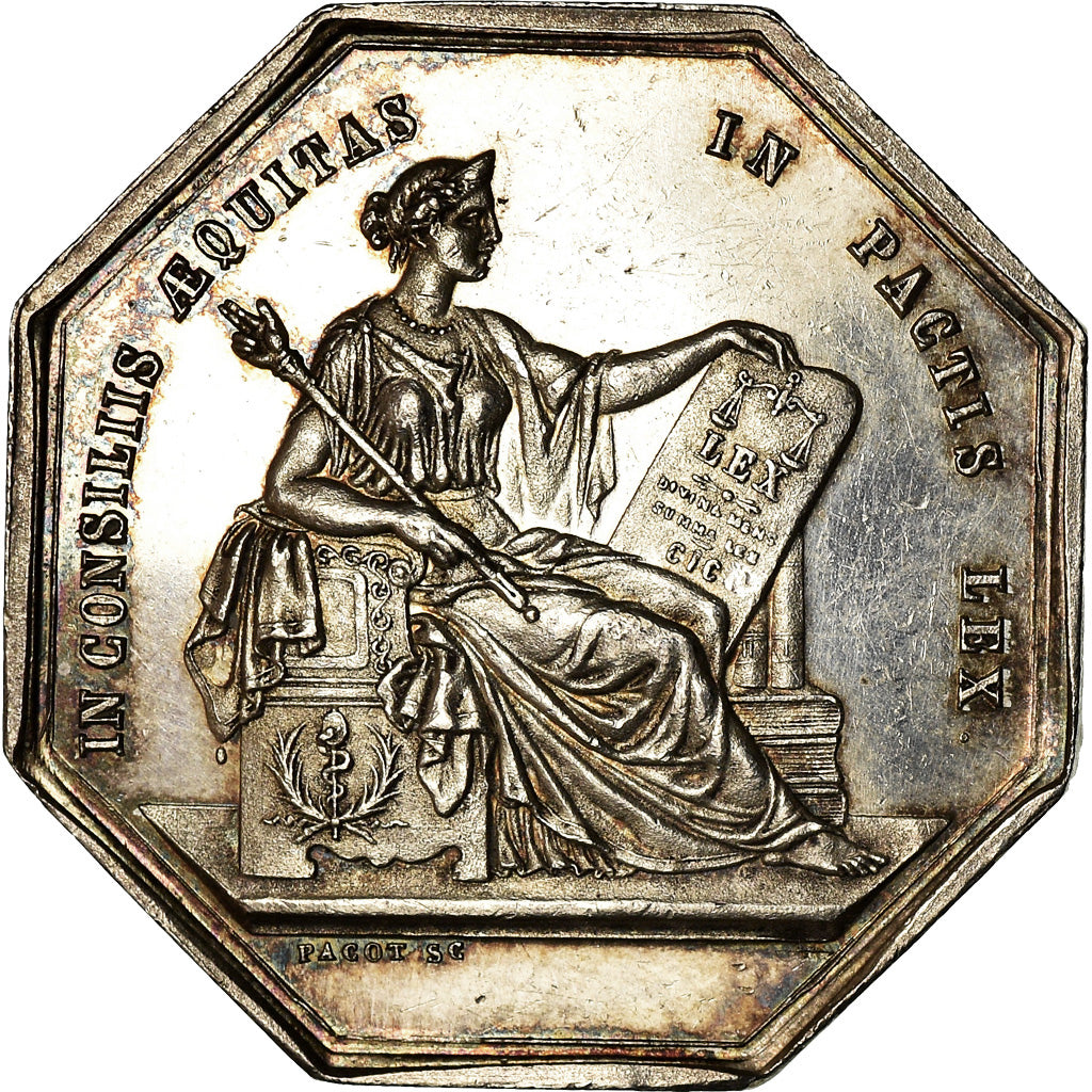 France, Jeton, Notaires de l'Arrondissement d'Angers, Pacot, SUP, Argent