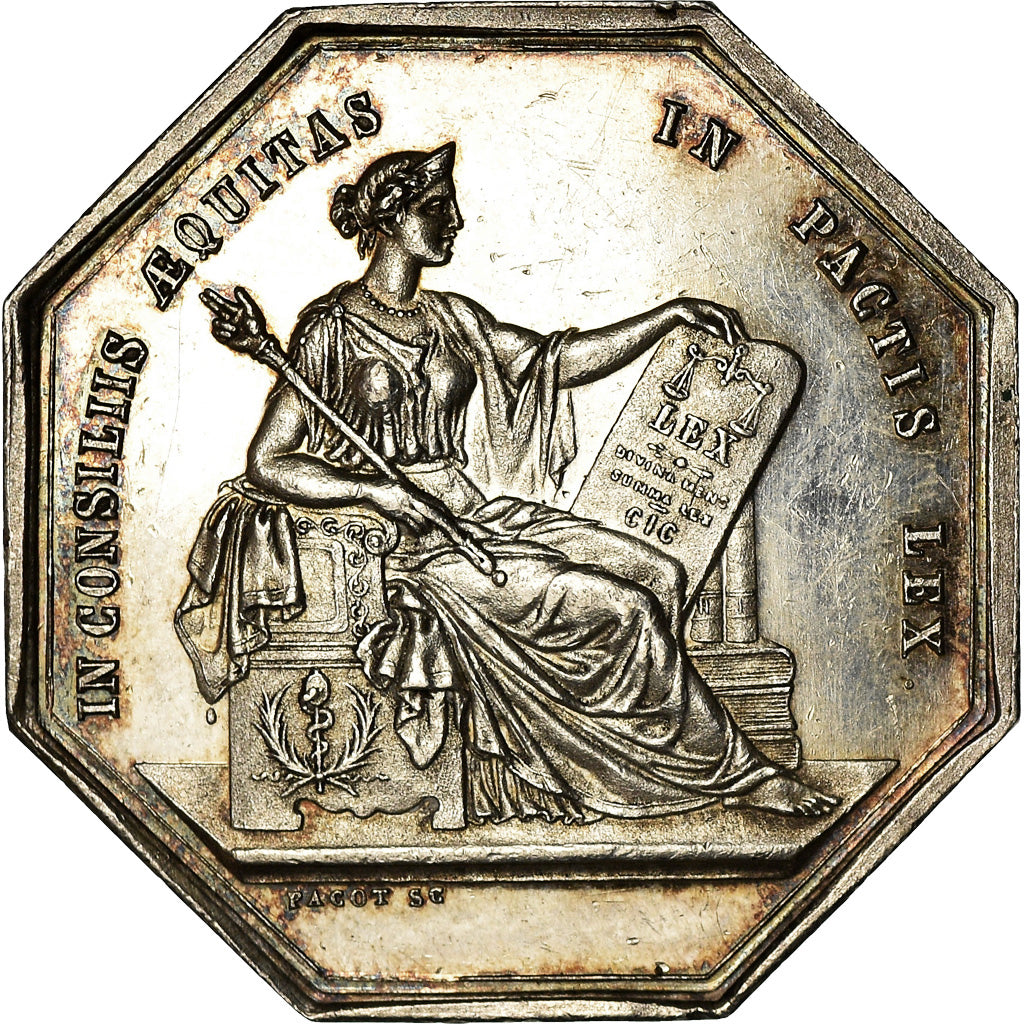 France, Token, Notaires de l'Arrondissement d'Angers, Pacot, AU(55-58), Silver