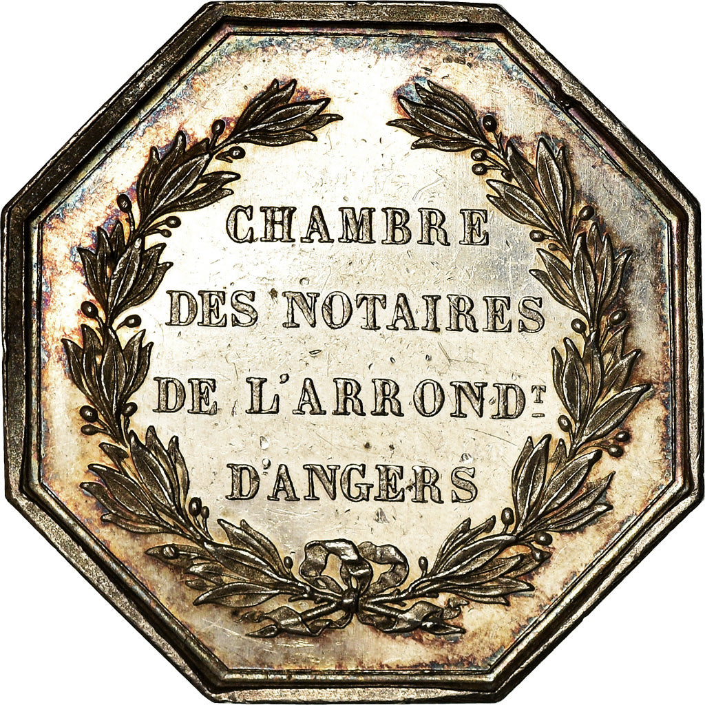 France, Token, Notaires de l'Arrondissement d'Angers, Pacot, AU(55-58), Silver