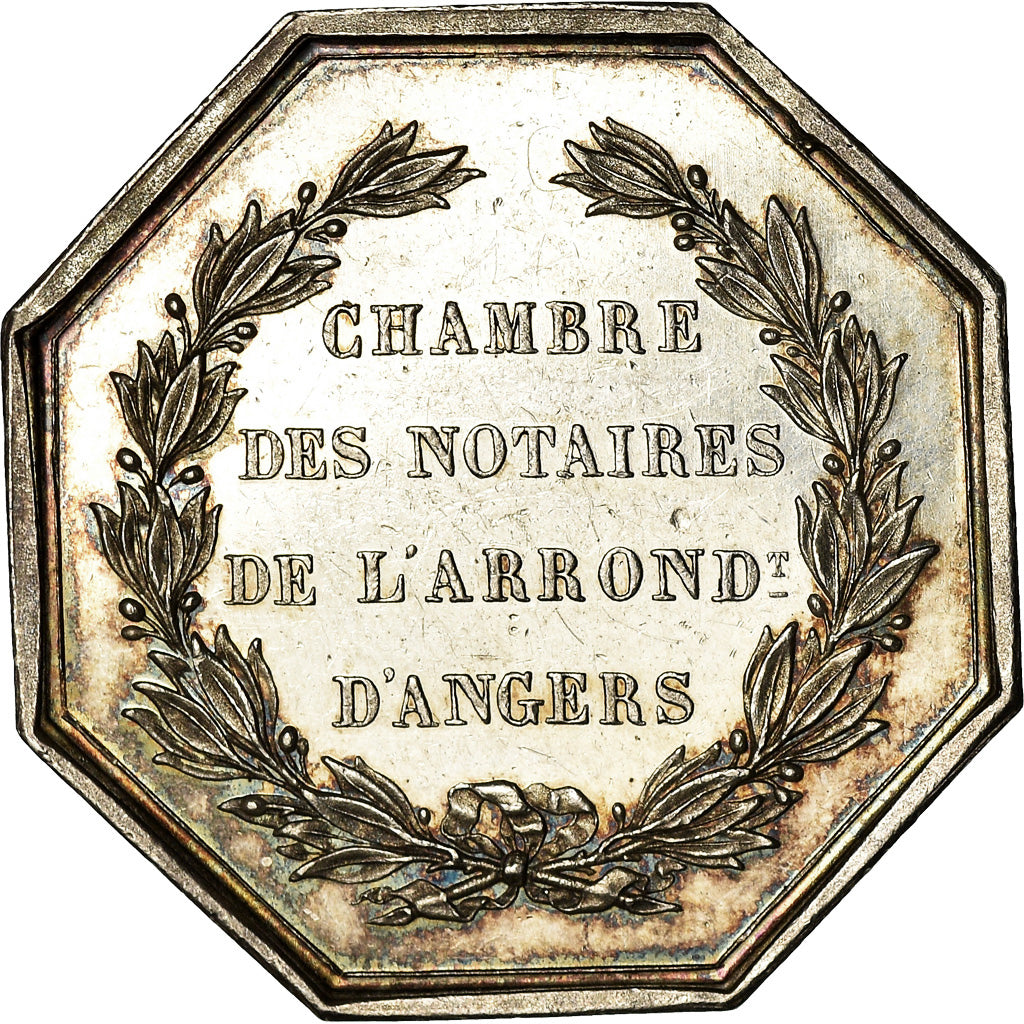Frankrijk, Token, Notaires de l'Arrondissement d'Angers, Pacot, PR, Zilver