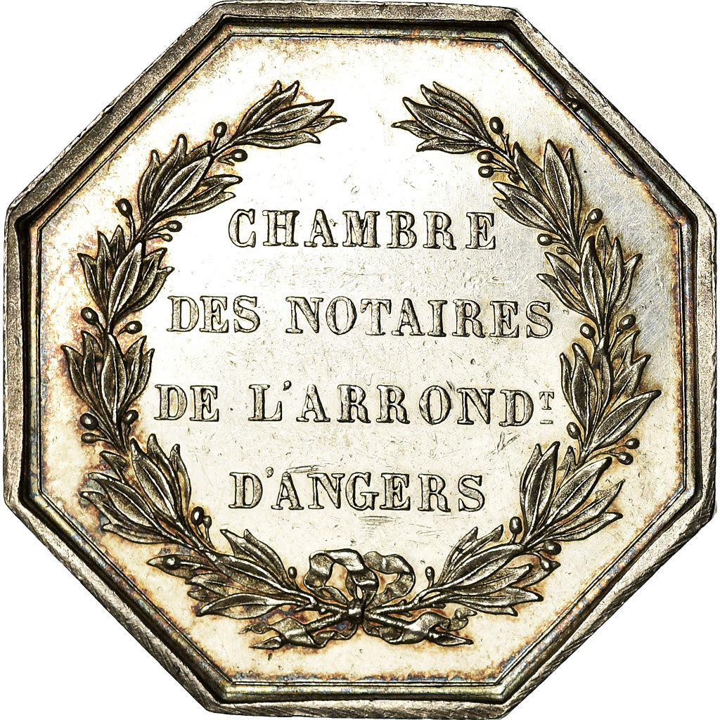 France, Token, Notaires de l'Arrondissement d'Angers, Pacot, AU(55-58), Silver