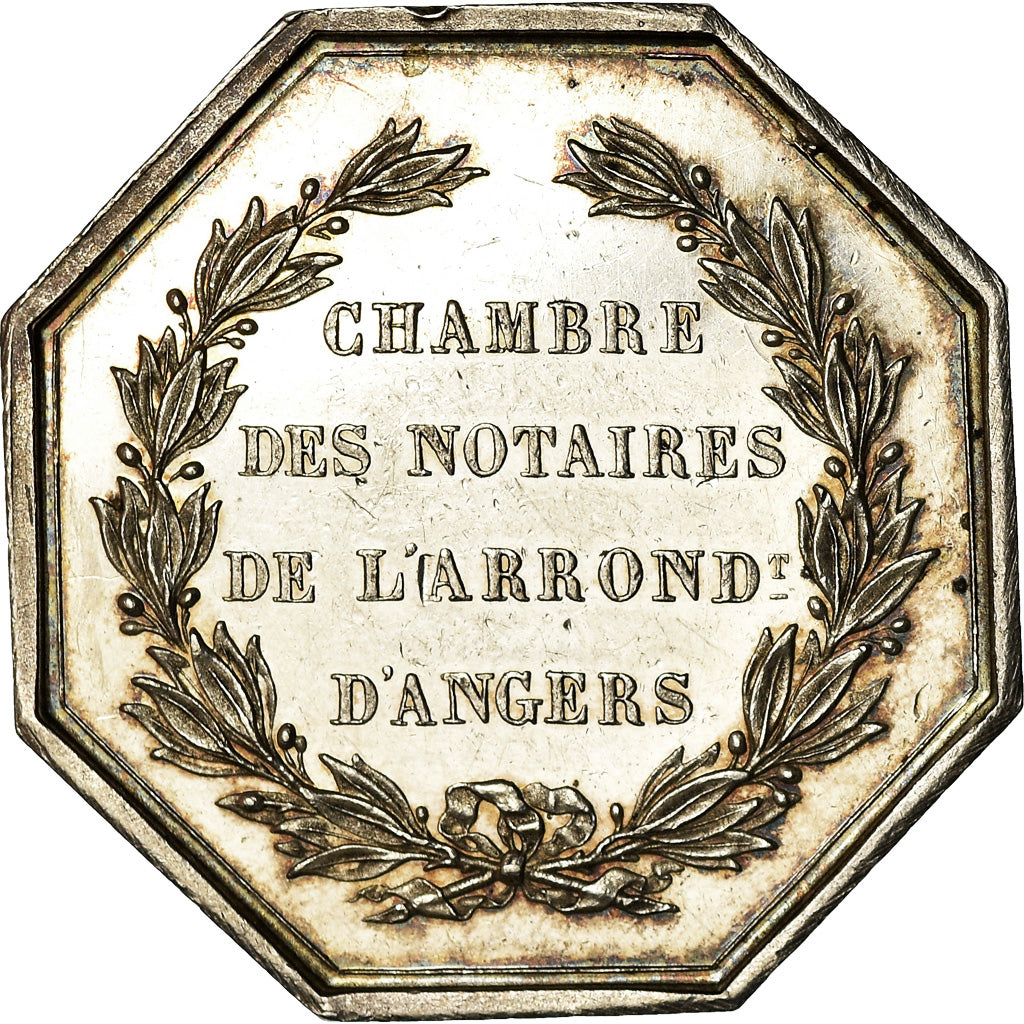 France, Token, Notaires de l'Arrondissement d'Angers, Pacot, AU(55-58), Silver