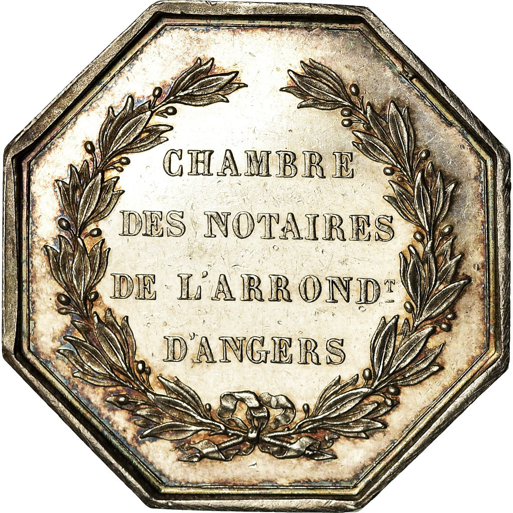 France, Token, Notaires de l'Arrondissement d'Angers, Pacot, AU(55-58), Silver