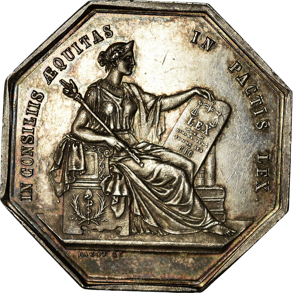 France, Token, Notaires de l'Arrondissement d'Angers, Pacot, AU(55-58), Silver