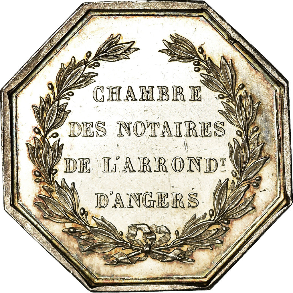 France, Token, Notaires de l'Arrondissement d'Angers, Pacot, AU(55-58), Silver