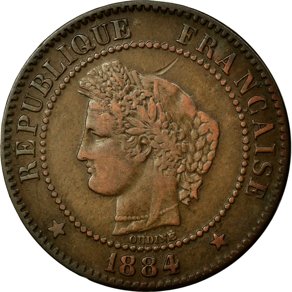 Coin, France, Cérès, 2 Centimes, 1884, Paris, EF(40-45), Bronze, Gadoury:105