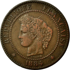 Coin, France, Cérès, 2 Centimes, 1884, Paris, EF(40-45), Bronze, Gadoury:105
