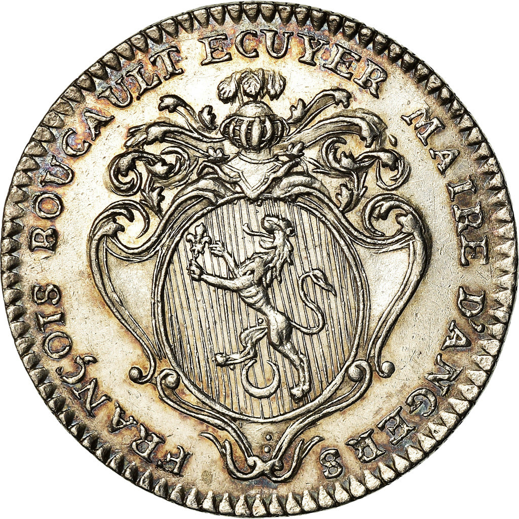 Francja, Token, Ludwik XV, Anjou, Noblesse, François Boucault, Maire