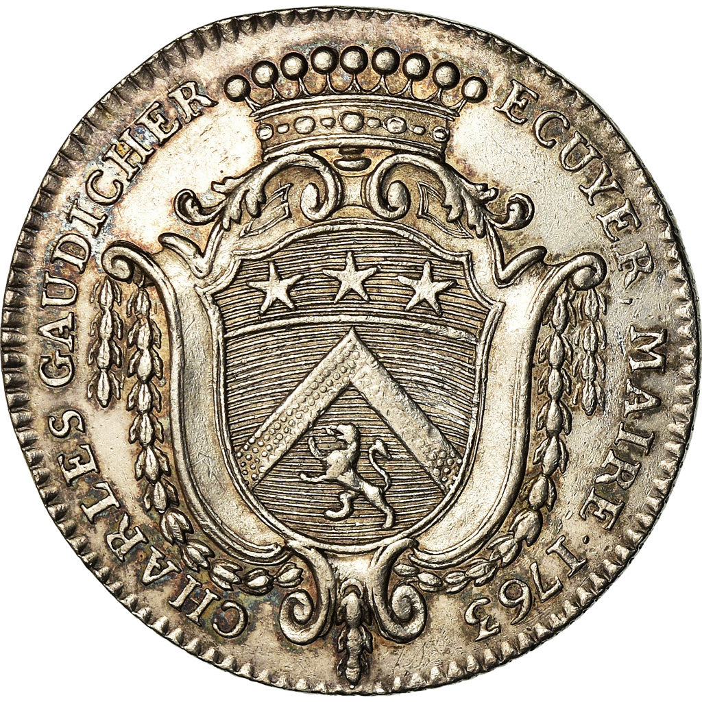 Francja, Token, Ludwik XV, Anjou, Noblesse, Charles Gaudicher, Maire d’Angers