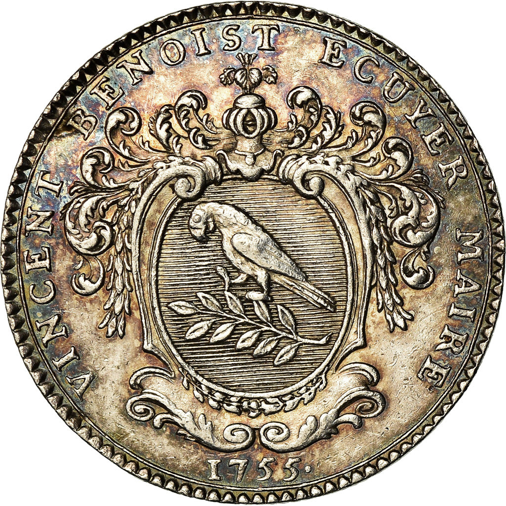 France, Jeton, Louis XV, Anjou, Noblesse, Vincent Benoist Ecuyer, Maire