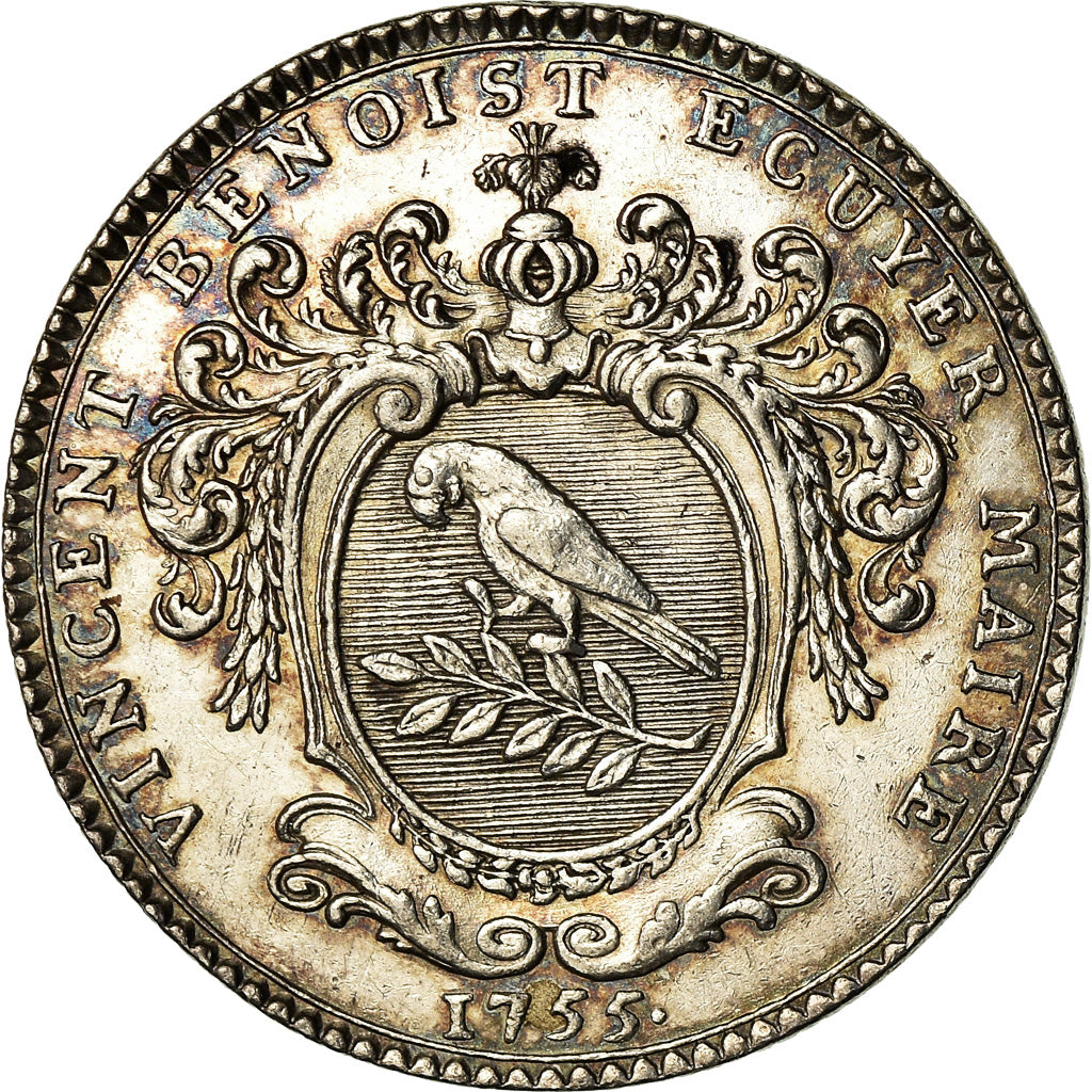 France, Jeton, Louis XV, Anjou, Noblesse, Vincent Benoist Ecuyer, Maire