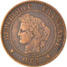 FRANCE, Cérès, 2 Centimes, 1885, Paris, KM #827.1, EF(40-45), Bronze, 20.2, G...