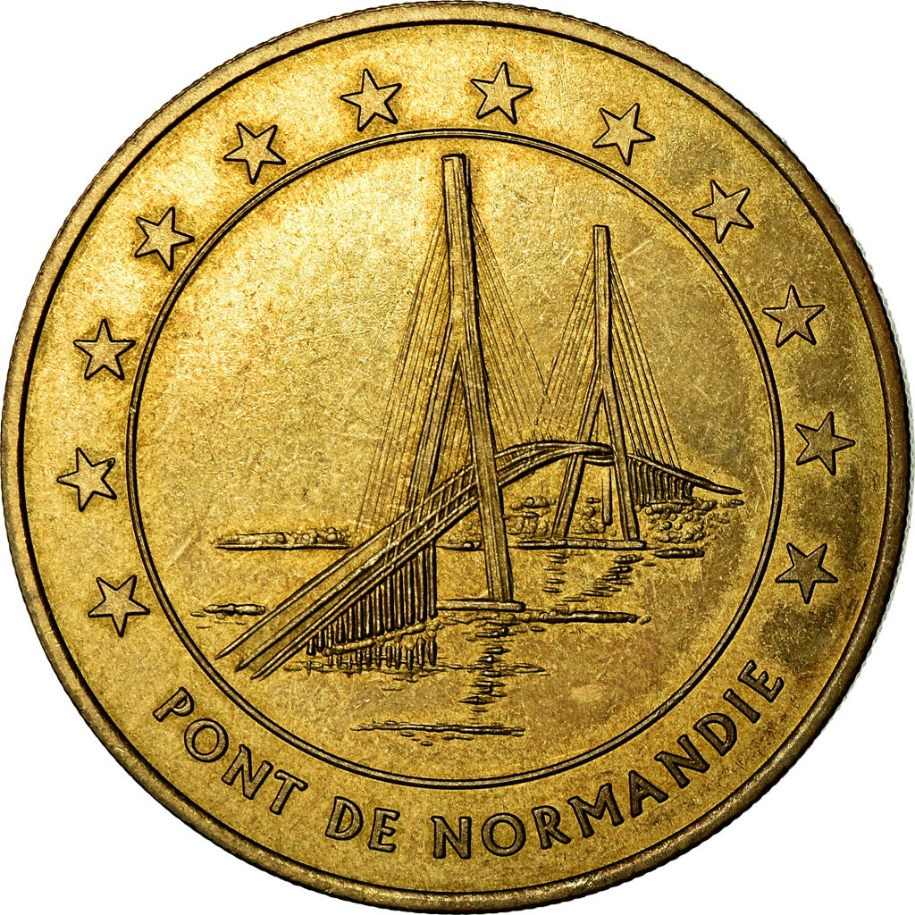 Frankrijk, Medaille, 1 Euro de la Ville du Havre, Pont de Normandie, 1996, UNC-