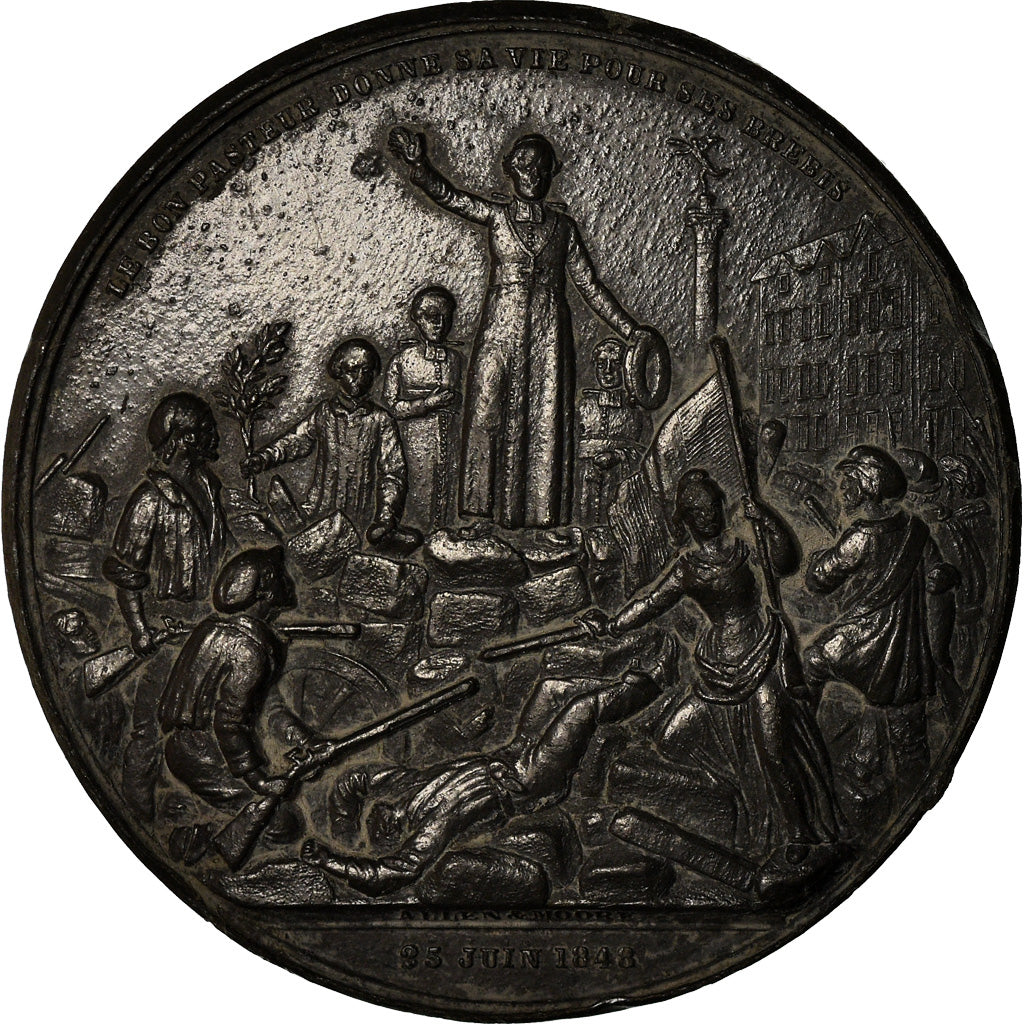 France, Medal, Deuxième République, Mort d'Augustin Denis Affre, History