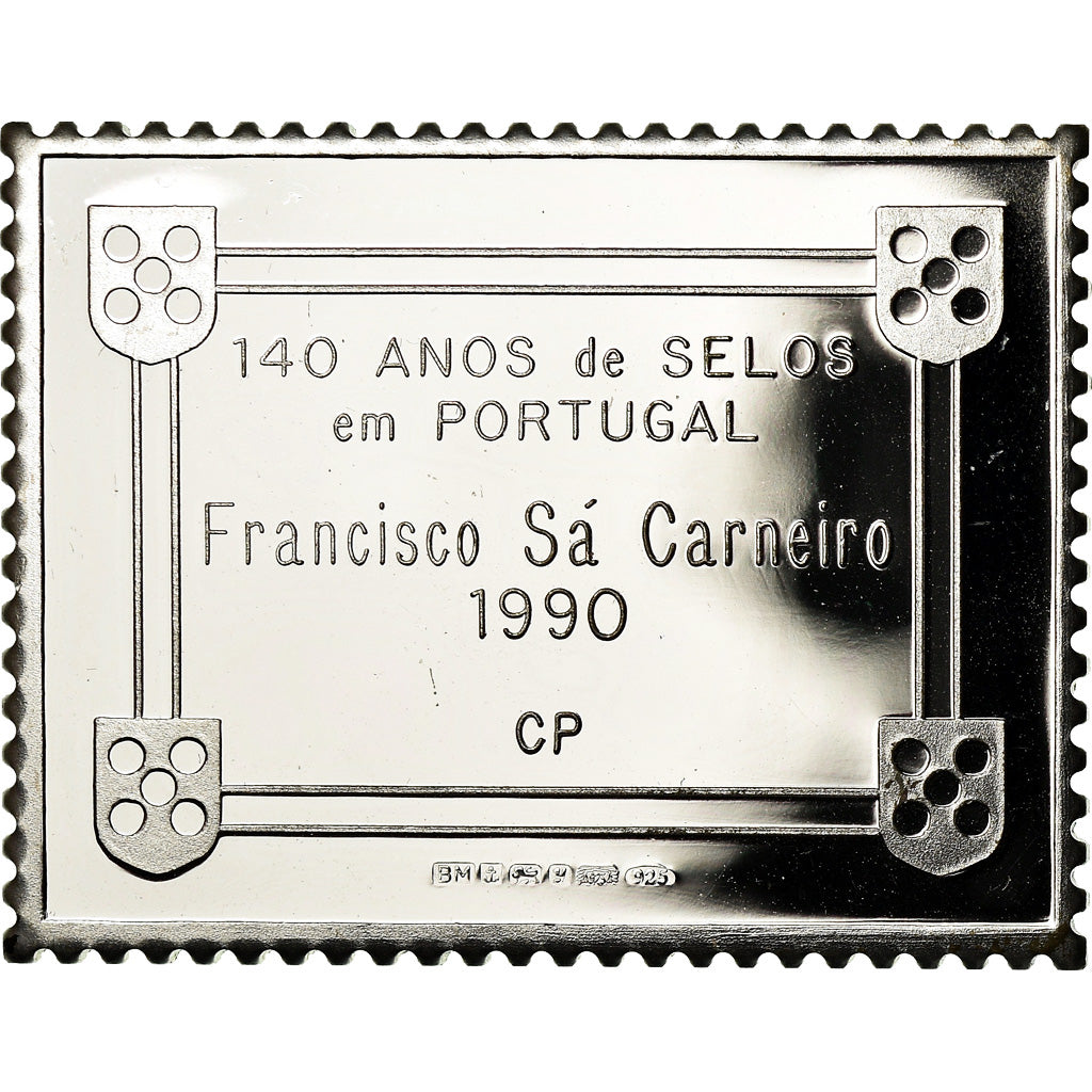 Portugal, Medal, Timbre, Francisco Sa Carneiro, 1990, MS(64), Silver