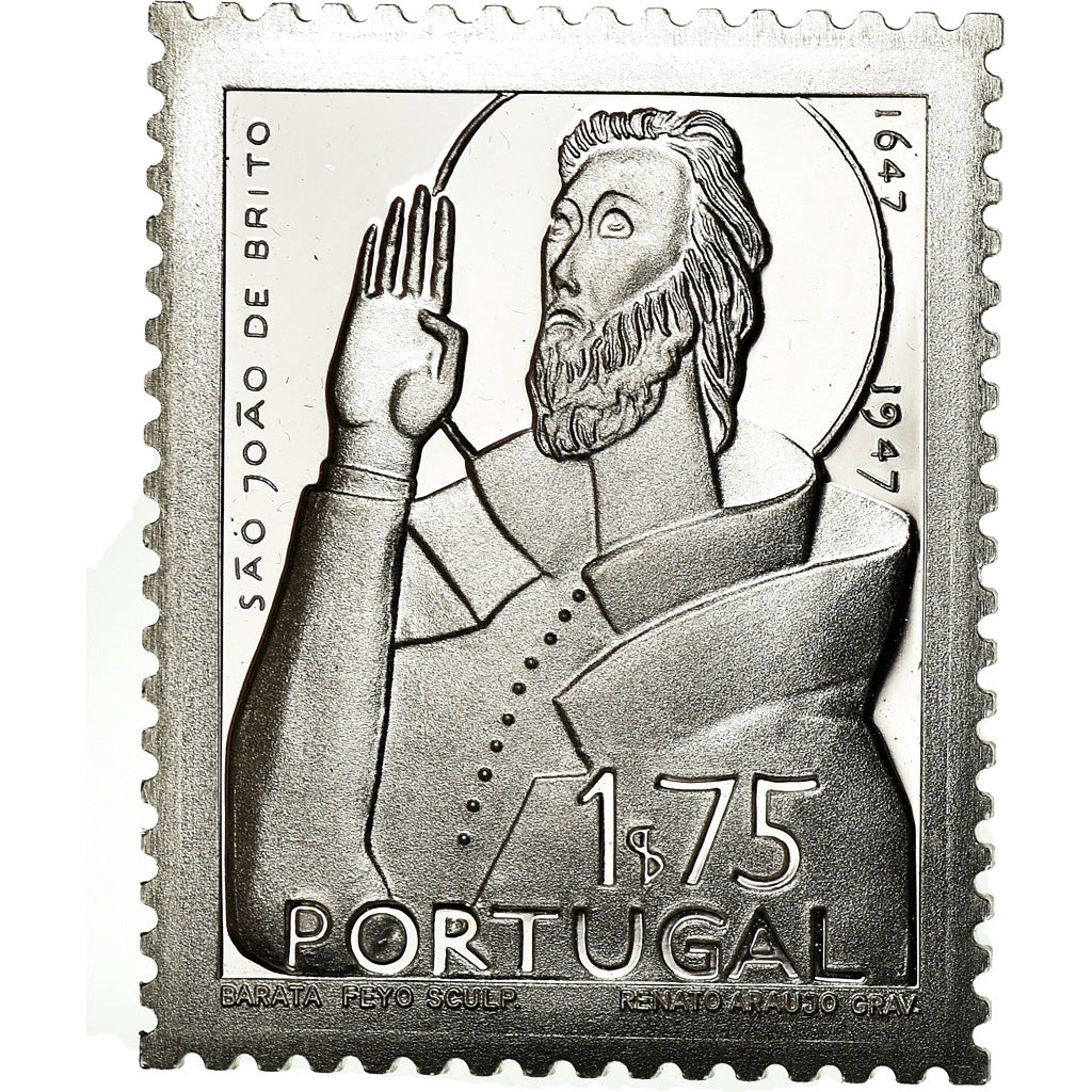 Portugal, Medaille, Timbre, S.Joao de Brito, 1948, UNZ+, Silber