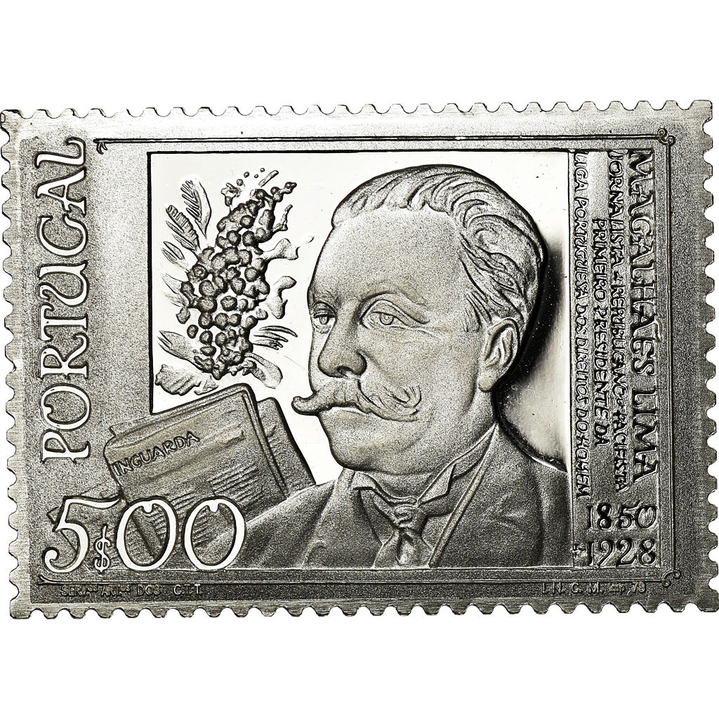 Portugal, Médaille, Timbre, Magalhaes Lima, 1978, SPL+, Argent
