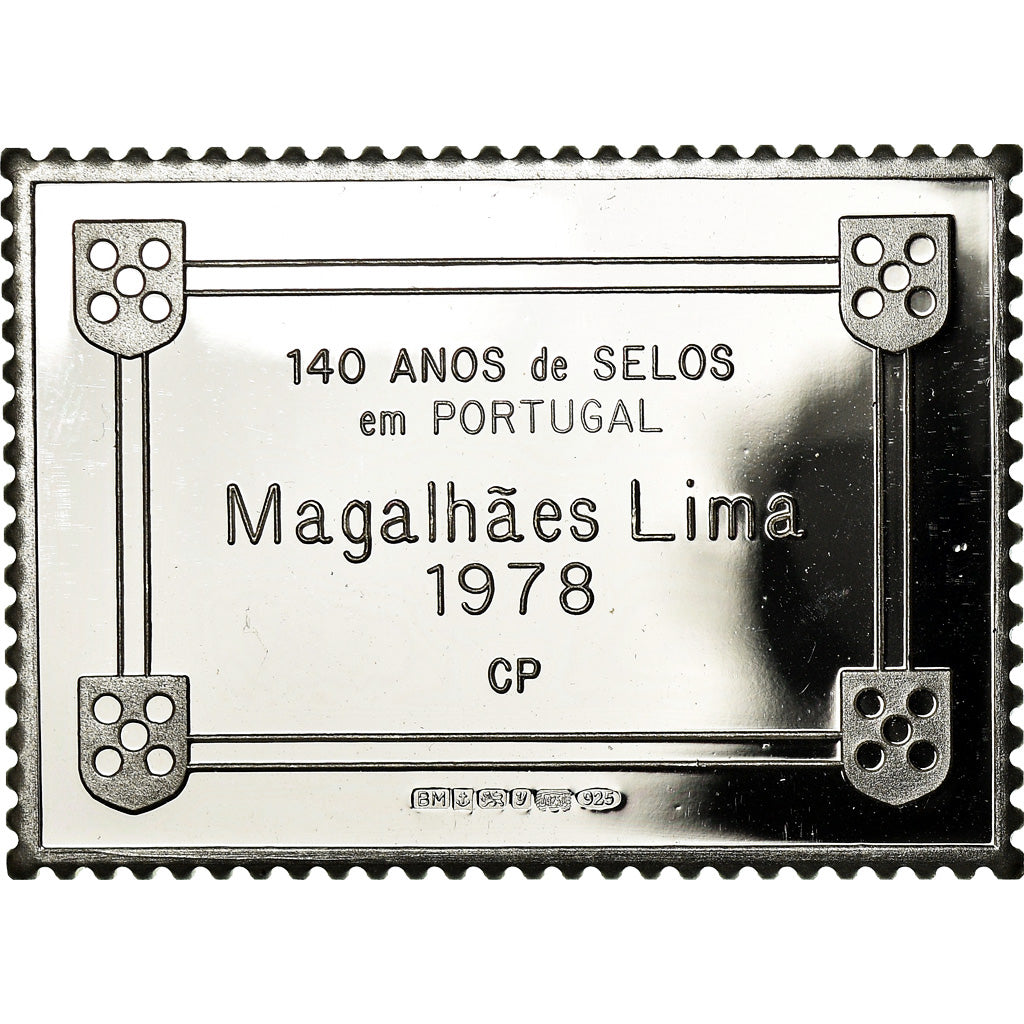 Portugal, Médaille, Timbre, Magalhaes Lima, 1978, SPL+, Argent